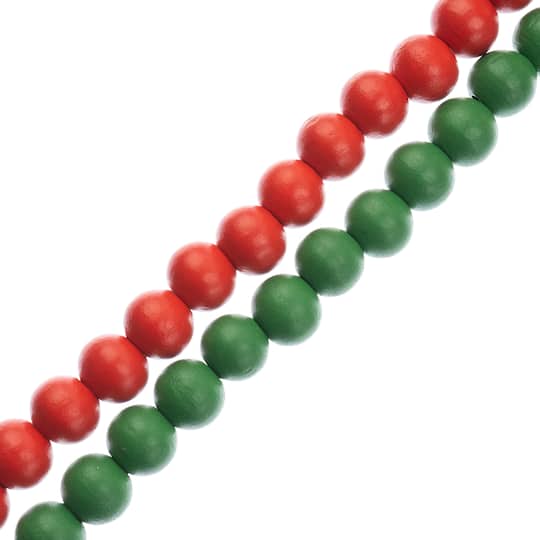 Crystal Lane DIY Holiday Christmas 7" Designer Crystal Glass & Wood Bead Strand
